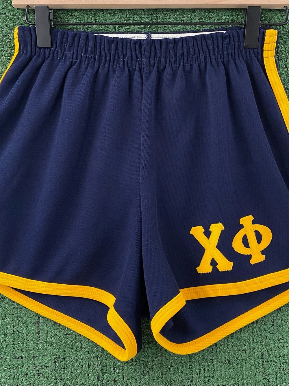 VTG 70’s Russell Athletic Gold Tag Greek Fraternity Track Gym Short Shorts Small